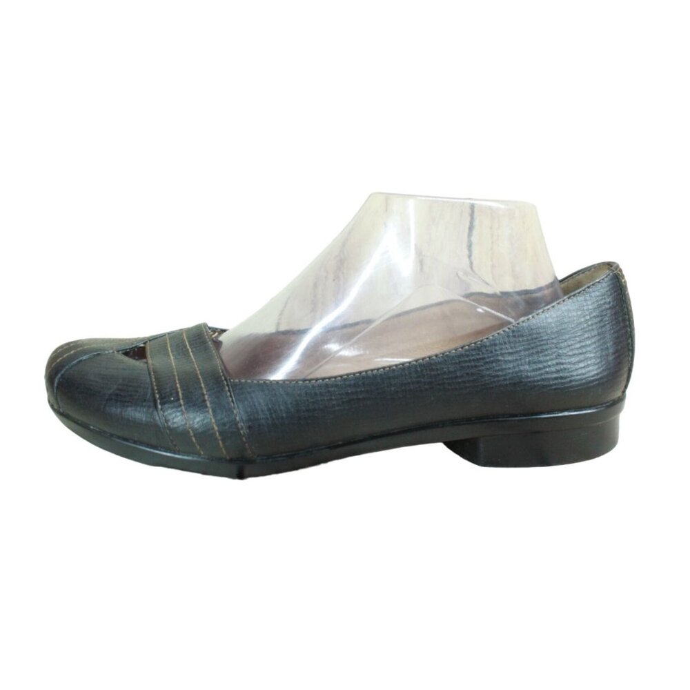 Clarks Artisan Black Comfort Casual Slip On Ballet Flats 9.5 M